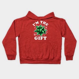 I'm the gift - Funny Ugly Christmas Sweater - Xmas Bow Kids Hoodie